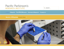 Tablet Screenshot of pacificparkinsons.org